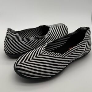 Bernie Mev Striped Valerie Flats